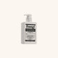 White bottle with pump labeled 'Dang! Ageless' Exfoliating and Moisturizing shower gel on a white background