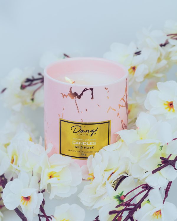 Wild rose candle