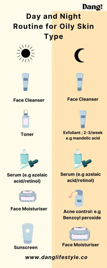 Day and Night Oily skincare routine