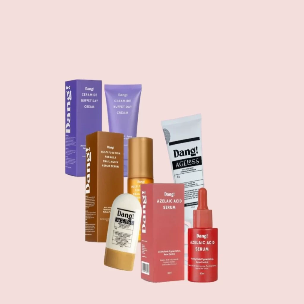 A collection of summer skincare products