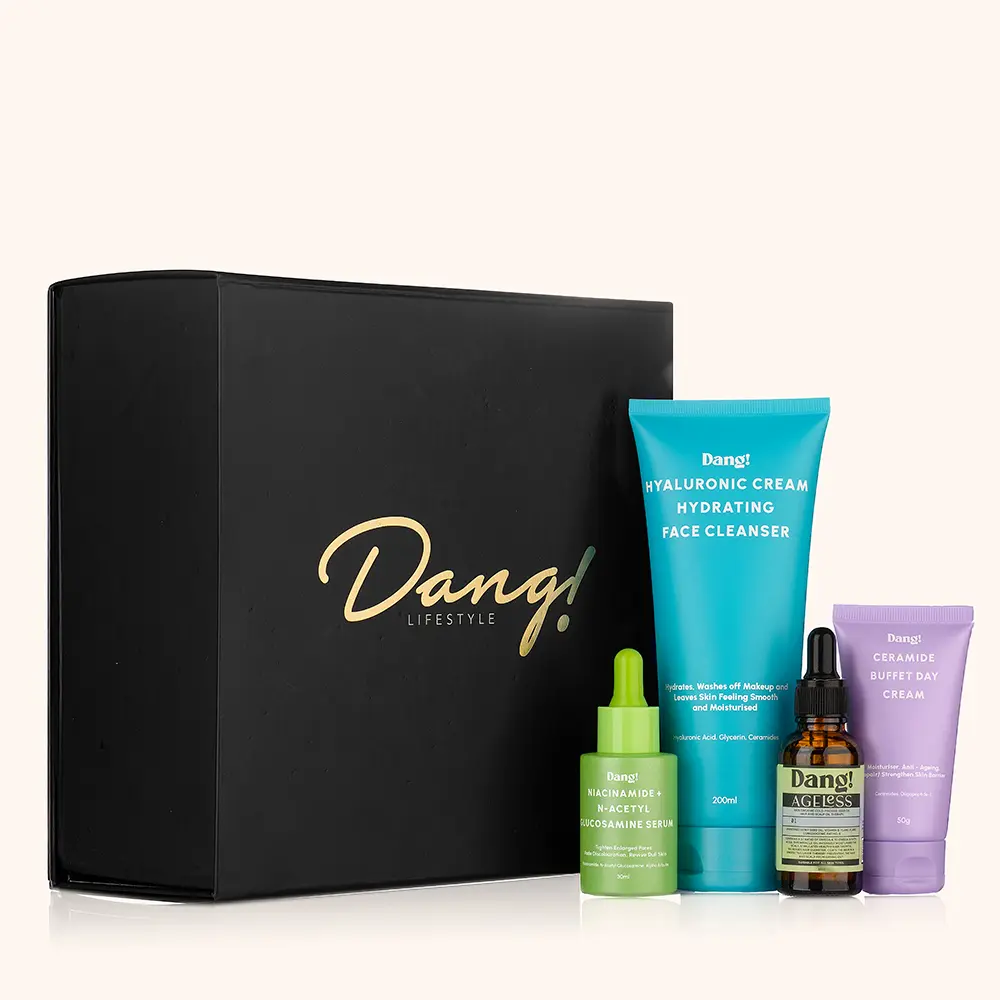 An image of a line of of Men's skincare products that can be used as gifts