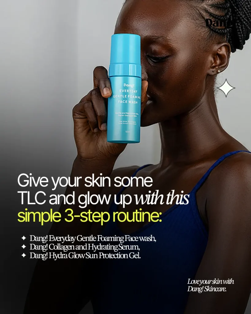 Model-Holding-a-bottle-of-a-skincare-product-covering-half-of-her-face-demonstrating-that-skincare-should-be-part-of-a-daily-self-care-routine