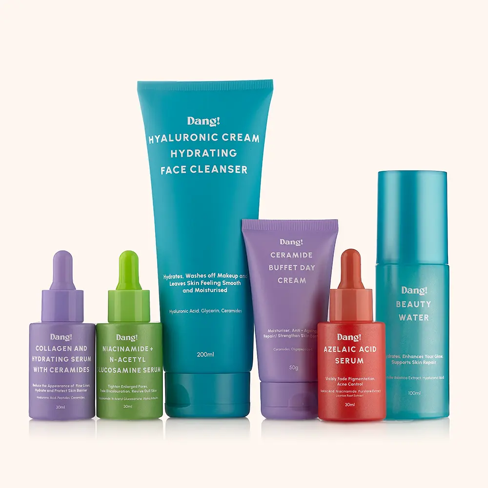 A lineup of products for youthful and glowing skin.